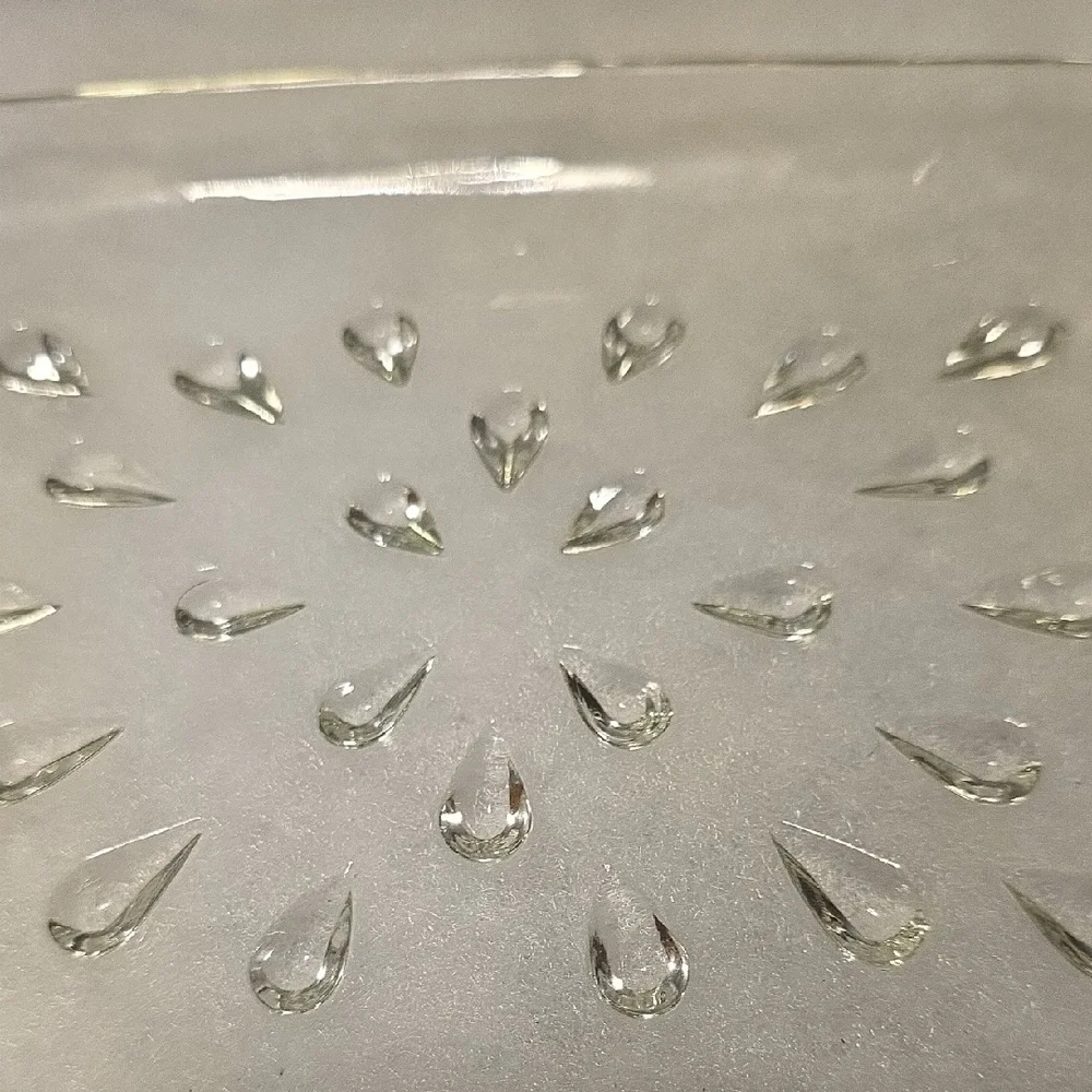 Antique Teardrop Glass Tray For Dining Or Vanity - Picture 5 of 11